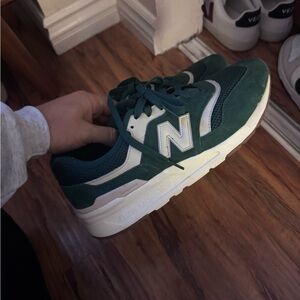 New Balance Teal and White Sneakers